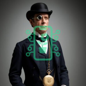 Elegant Gentleman in Victorian Era Formal Attire