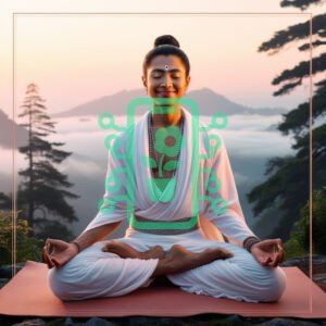 Peaceful Meditation in a Scenic Mountain Sunrise