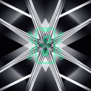 Futuristic Symmetry in Monochrome Patterns