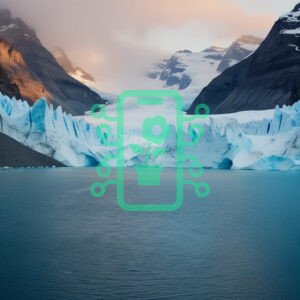 Majestic Glacier Meeting a Serene Mountain Lake