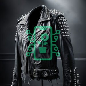 Edgy Studded Leather Jacket with Punk Vibes