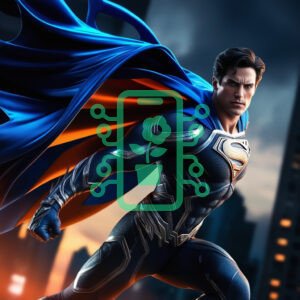 Powerful Superhero Ready to Save the City