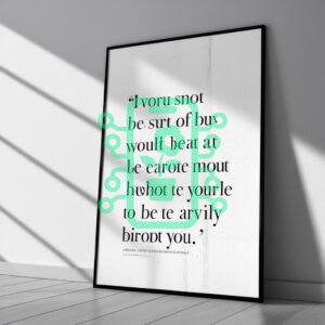 Minimalist Typography Art Print with Inspirational Quote