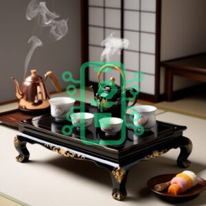 Traditional Japanese Tea Ceremony Setup