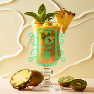 Tropical Fruit Smoothie with Kiwi and Pineapple
