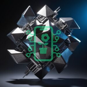 Futuristic Metallic Structure with Geometric Precision