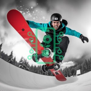 Snowboarder Performing a Trick in the Snow