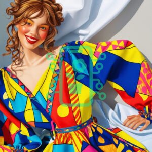 Vibrant Fashion with Bold Geometric Patterns