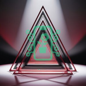 Abstract Triangular Structure with Bold Lines