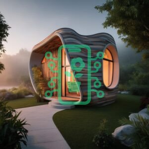 Futuristic Curved Wooden House in a Natural Setting