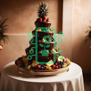 Chocolate Fountain with Fresh Fruit Arrangement