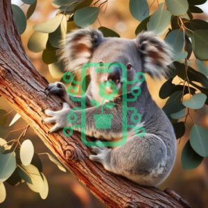 Adorable Koala Resting on a Tree Branch