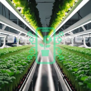 Vertical Hydroponic Farming with LED Lights