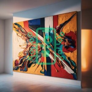 Abstract Art with Bold Colors and Texture