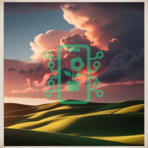 Rolling Green Hills Under Dramatic Sunset Clouds