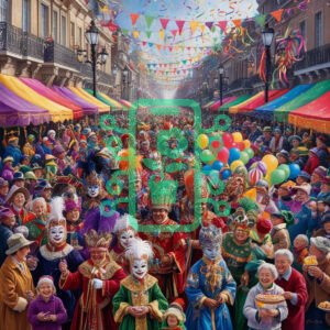 Vibrant Carnival Celebration in the Streets