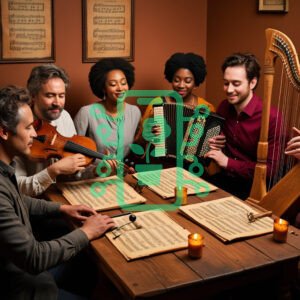 Traditional Music Gathering with Instruments