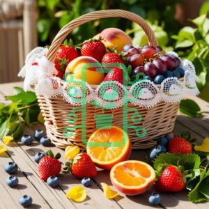 Fresh Fruit Basket with Summer Vibes