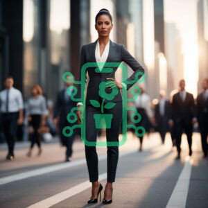 Confident Businesswoman in a Modern Urban Setting