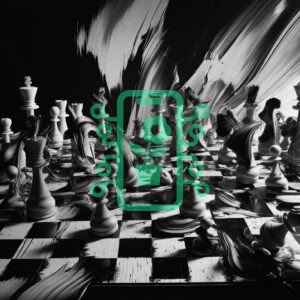 Abstract Chess: A Battle of Black and White Strokes