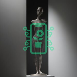 Layered Elegance: Modern Abstract Human Sculpture