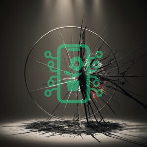 Fractured Harmony: Abstract Circle and Spikes
