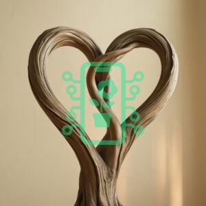 Heart of Nature: A Sculpture of Twisting Wood