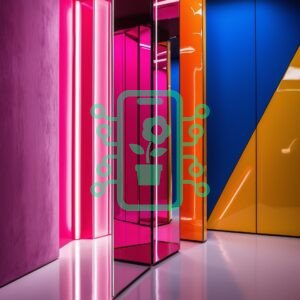 Vibrant Reflections: A Modern Colorful Interior