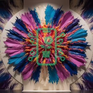 Explosion of Colors: A Vibrant Abstract Flower