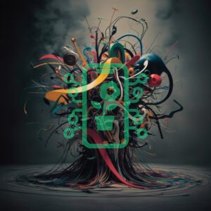 Vivid Chaos: A Tangled Explosion of Colorful Forms